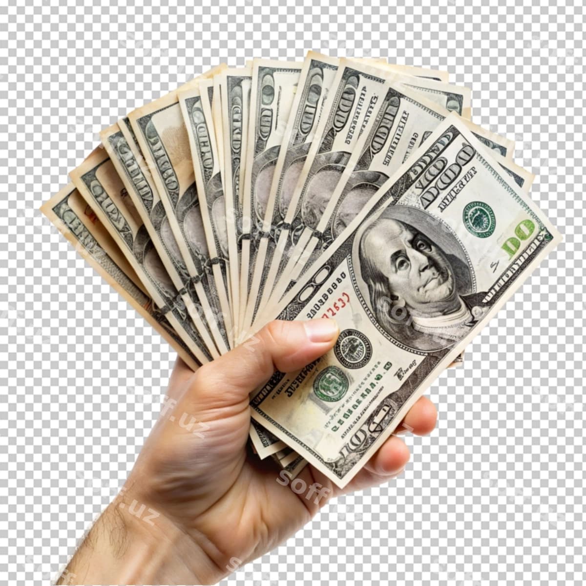 Dollarni tutgan qo'l | Hand holding dollars