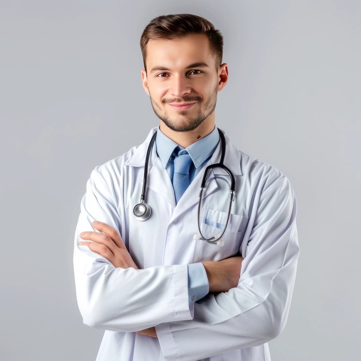 Chiroyli shifokor oq fon | Handsome doctor white background