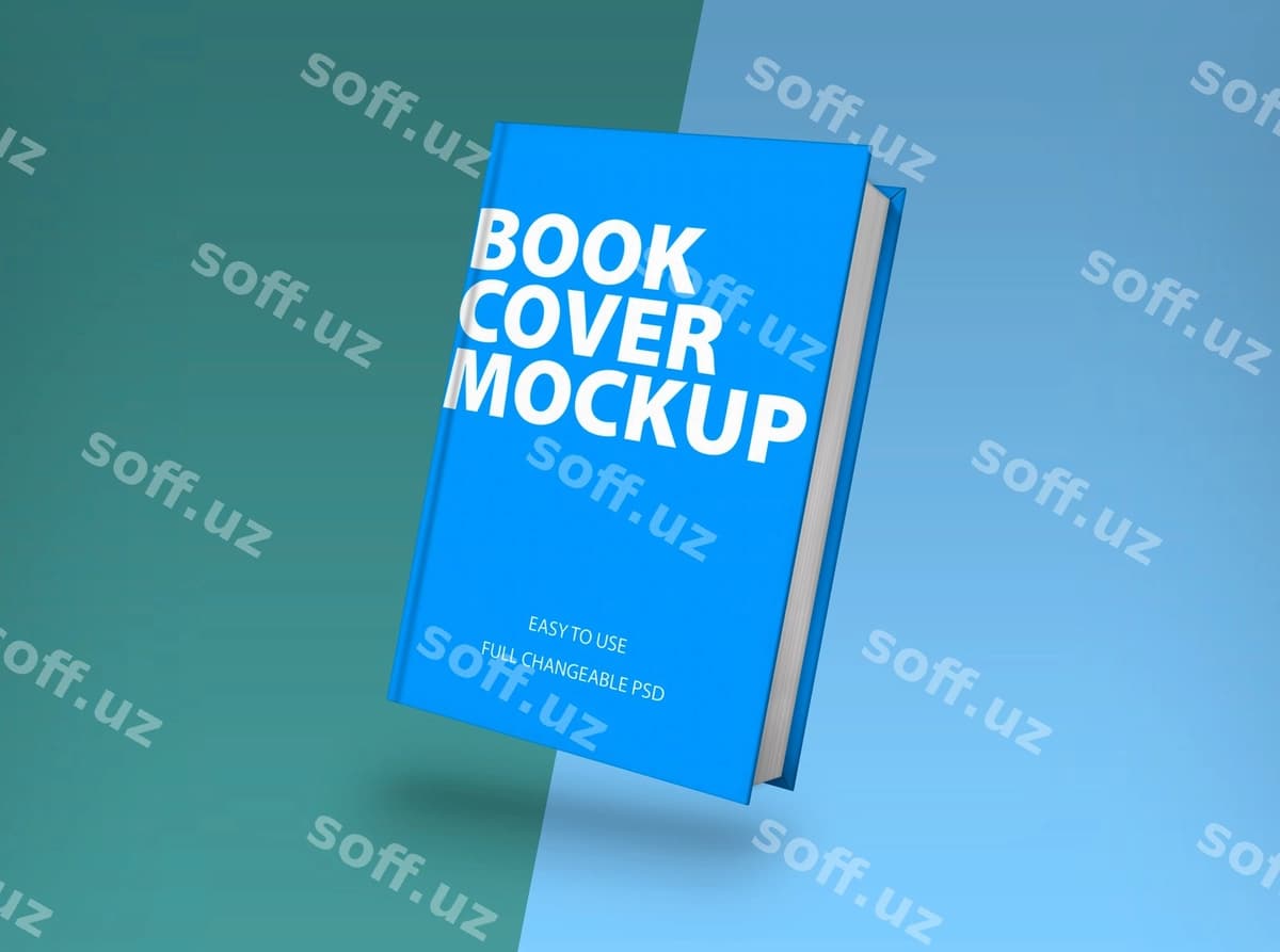 Qattiq muqadda kitob namuna 3D rendering | Hardcover book mockup 3d rendering