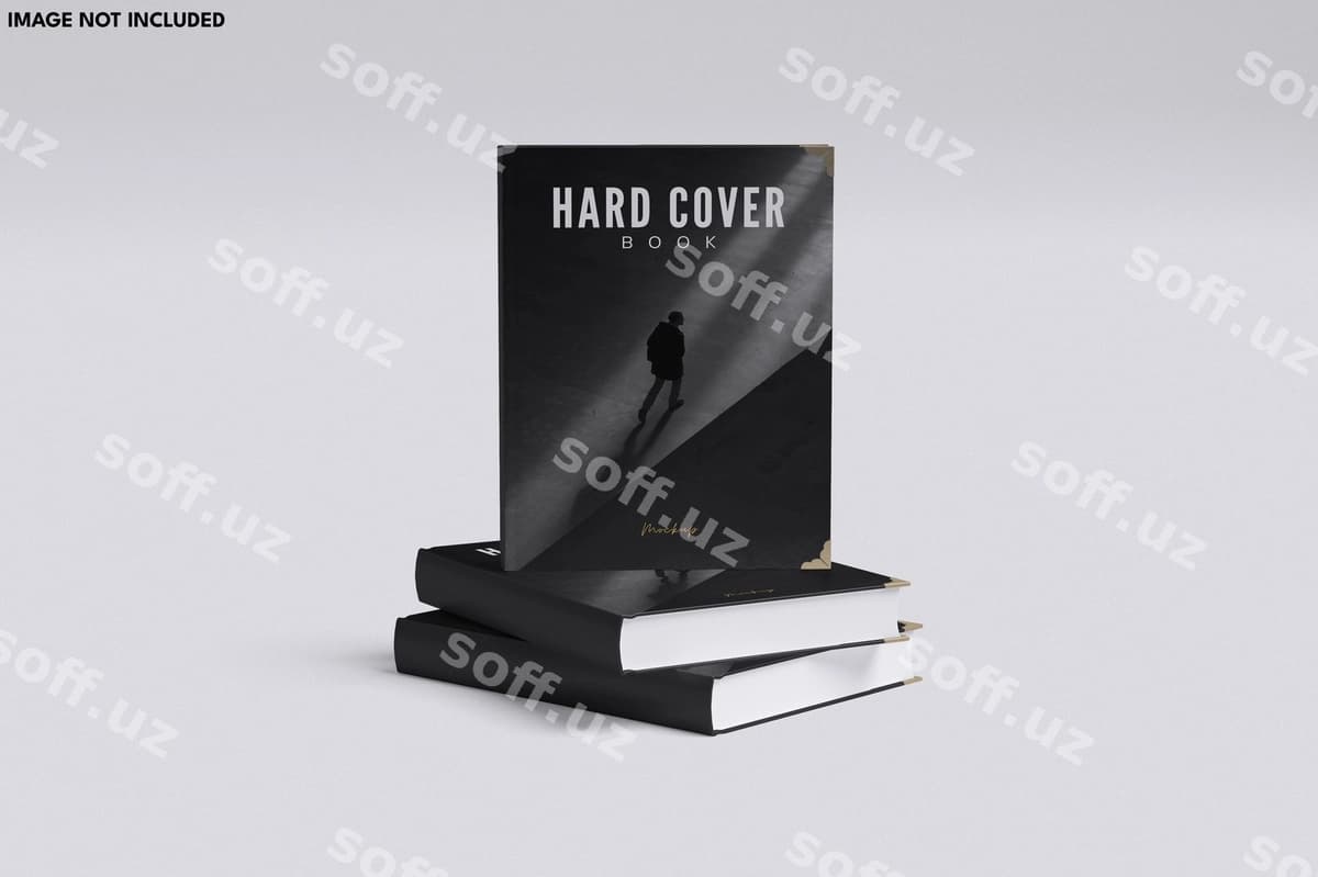Qattiq jildli kitob namunasi | Hardcover book mockup