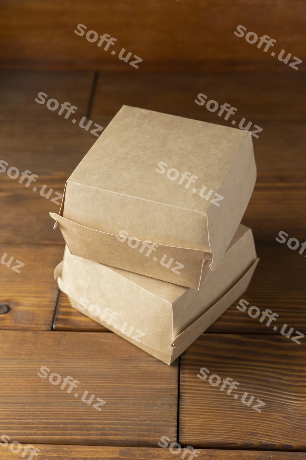 Burgerlar qutilari baland burchakli joylashtirish | High angle burger boxes arrangement