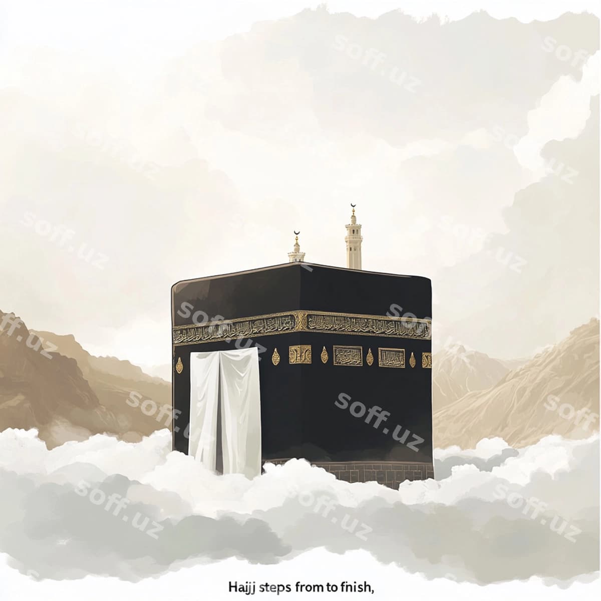 Qutsal qora kub Kaaba rasmi | Holy black cube image kaaba