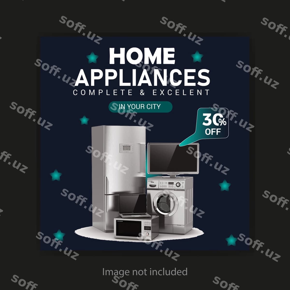 Uyi jihozlari uchun ijtimoiy tarmoqlar post dizayni | Home appliances social media post design
