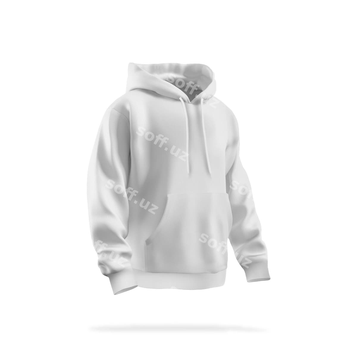 Hudi foyizlama ko'rinishi oq fondaa | Hoodie half side view white background