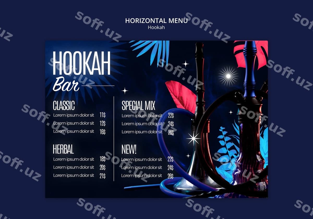 Hookah shablon dizayni | Hookah template design