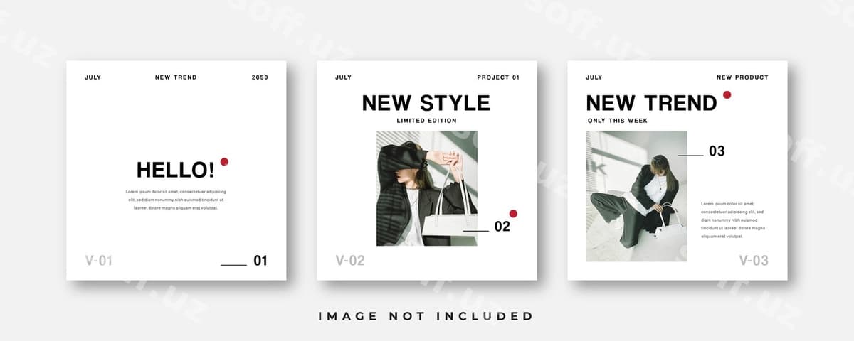 Hypebeast moda ijtimoiy tarmoqlar shabloni | Hypebeast fashion social media template