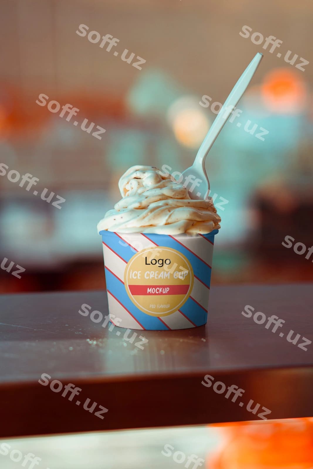 Muzqaymoq stakanchik dizayn namunasi | Ice cream cup design mockup