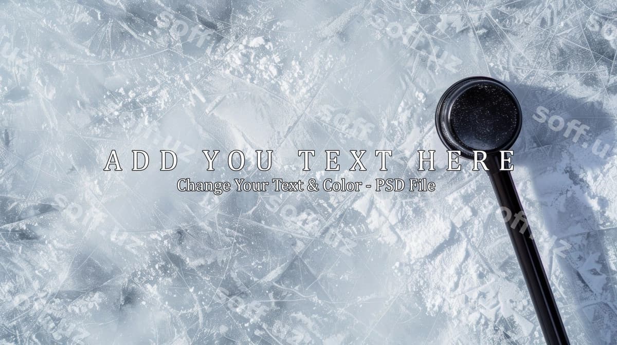 Hokkey soya muzlangan ko'l | Ice hockey stick frozen lake