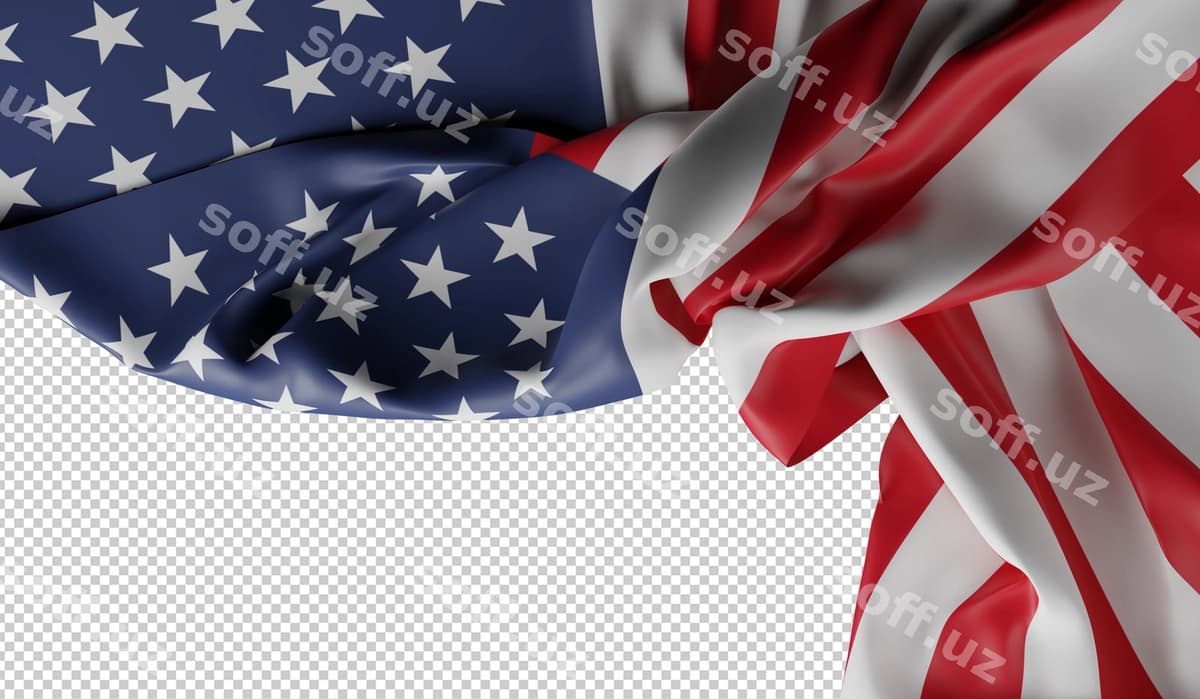Rasm Amerika bayrog'i 4-iyuly 3d rendering | Image american flag 4th july 3d rendering