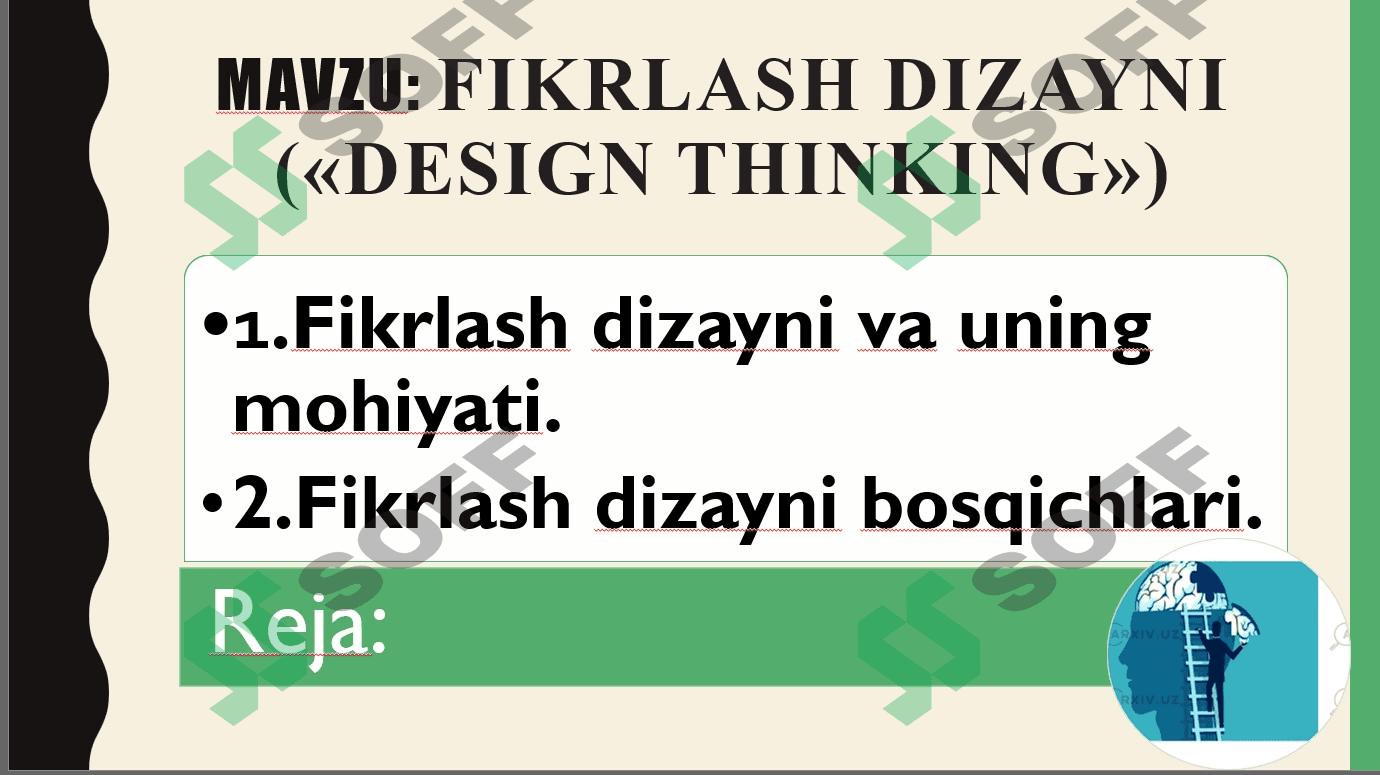 FIKRLASH DIZAYNI («DESIGN THINKING»)