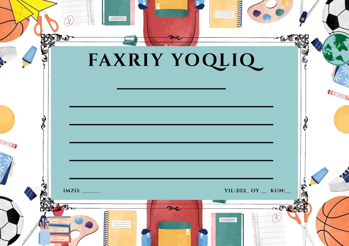 fahriy yorliq