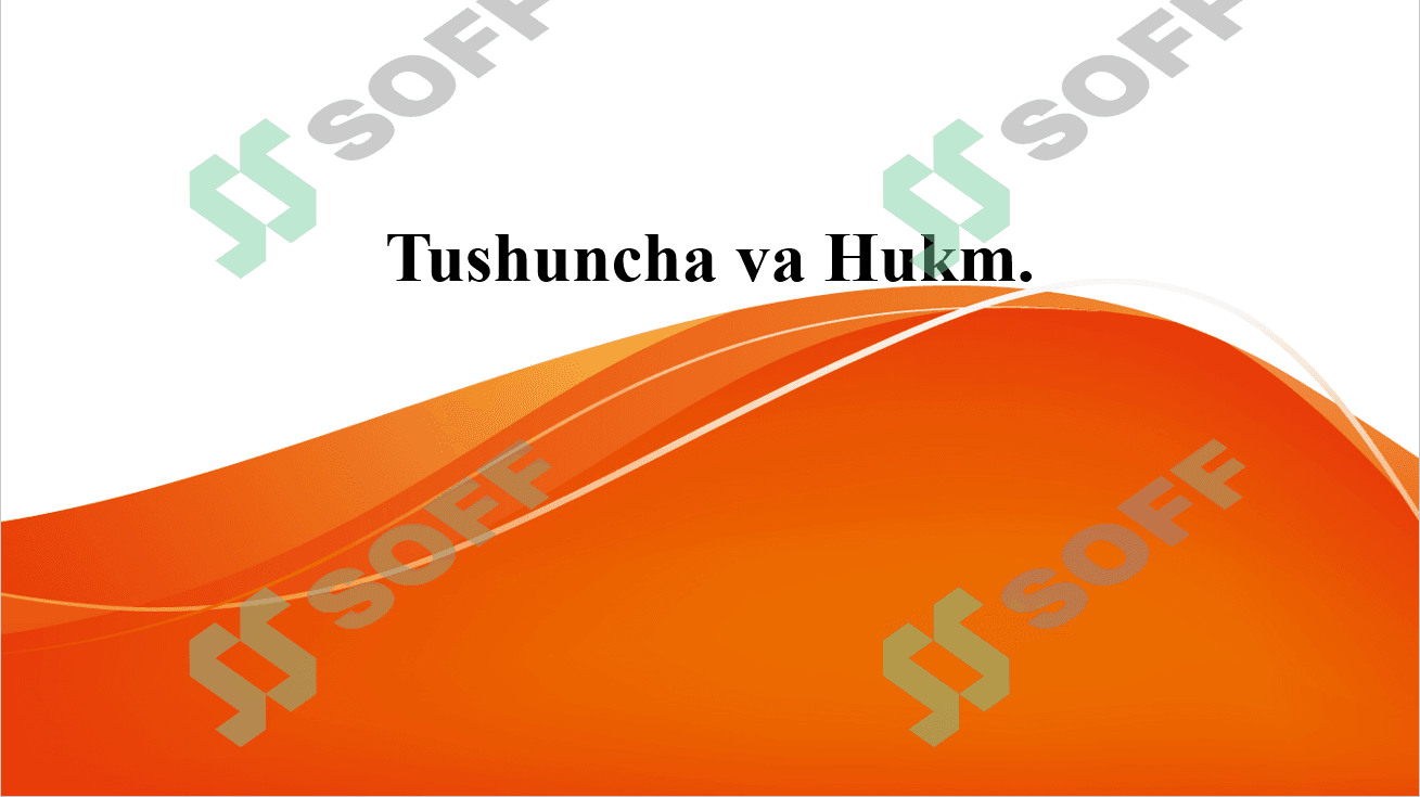 Tushuncha va hukm