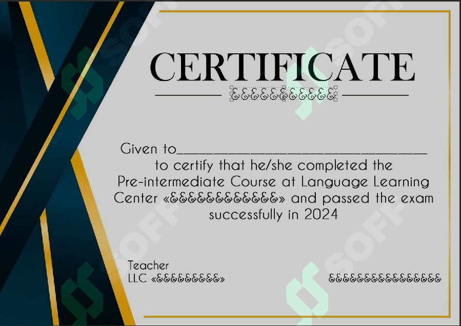CERTIFICATE ENGLISH