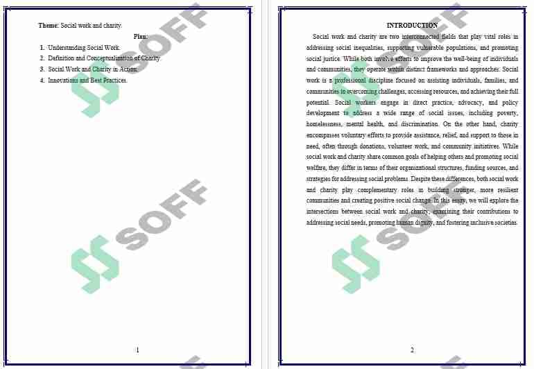 Social work and charity