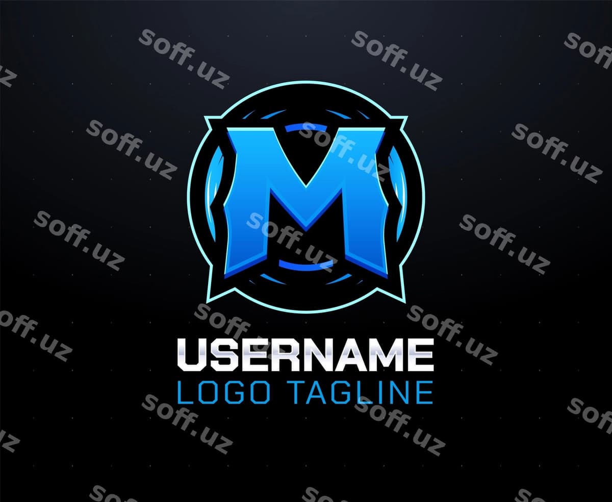 Bosh harf M e-sport o'yin logotipi | Initial letter m esports gaming logo