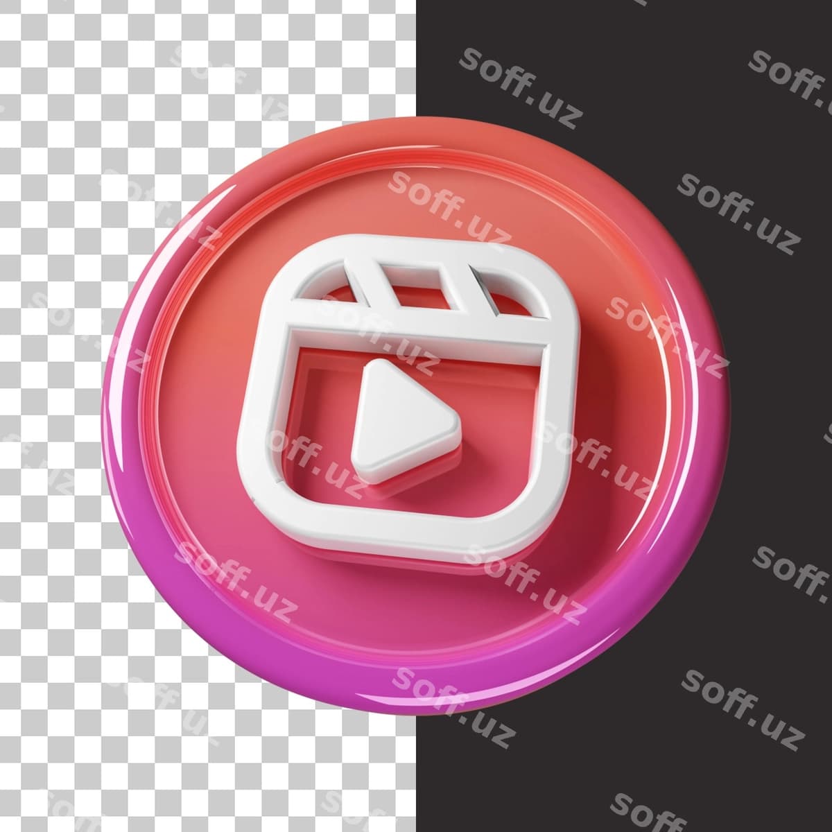 Instagram Reels logotipi 3-oʻlchovli | Instagram reels logo 3d