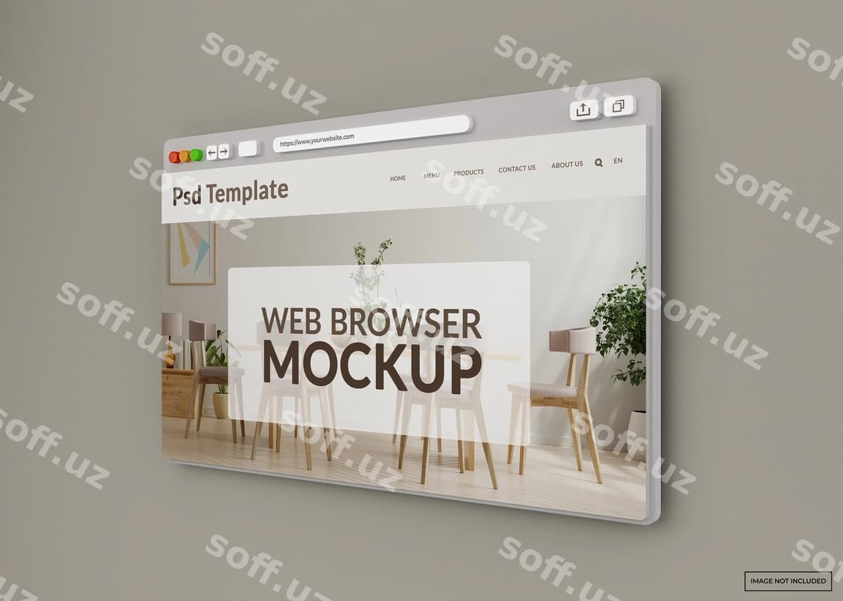 Internet brauzeri veb-sahna prototipi | Internet browser web page mockup