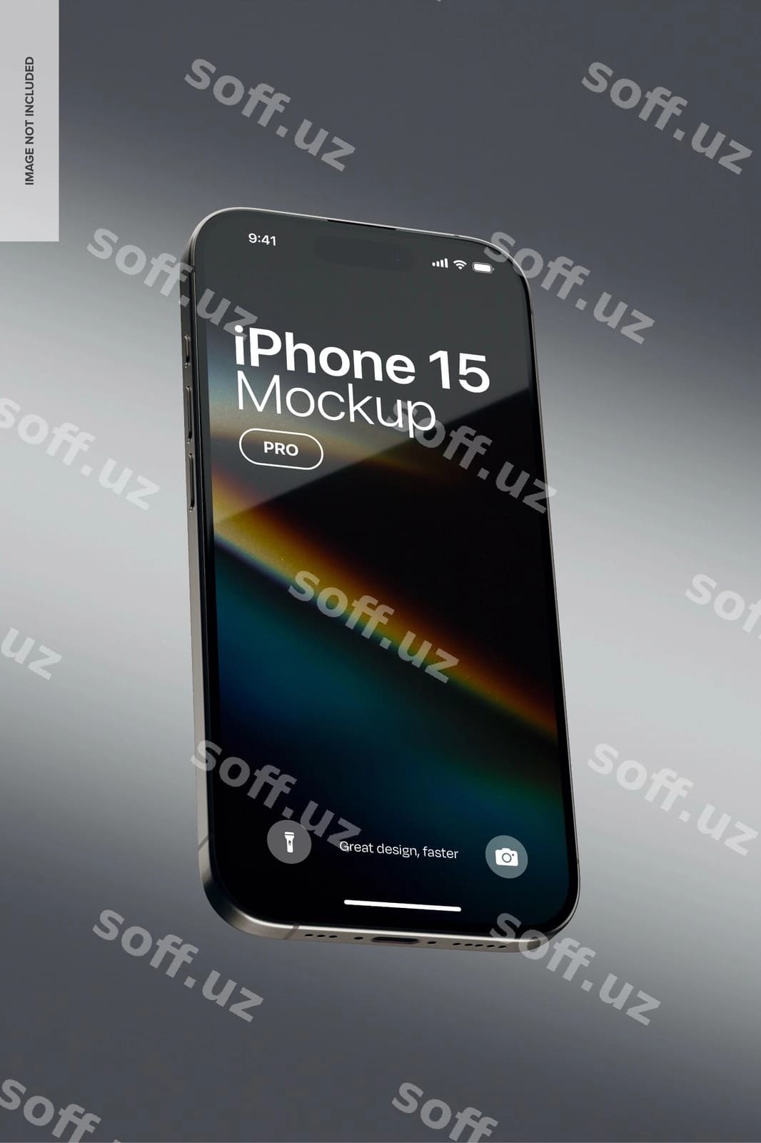 Spotlight maketi bilan Iphone 15 pro | Iphone 15 pro with spotlight mockup
