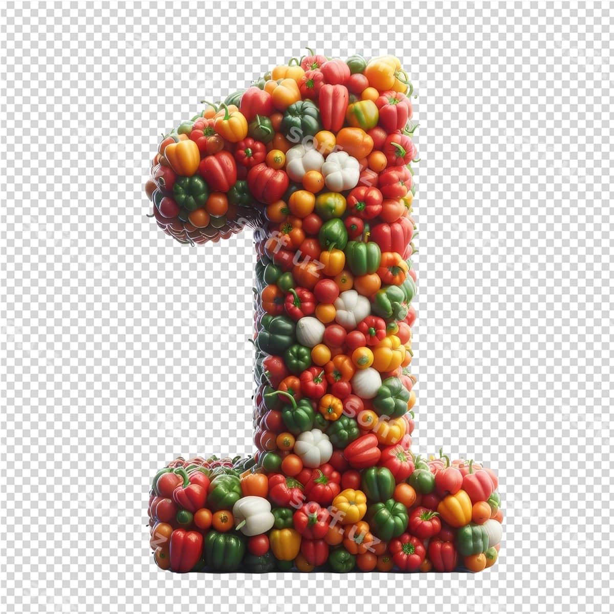 Izolyatsiya qilingan 3D raqami aniq png canva | Isolated 3d number clear png canva