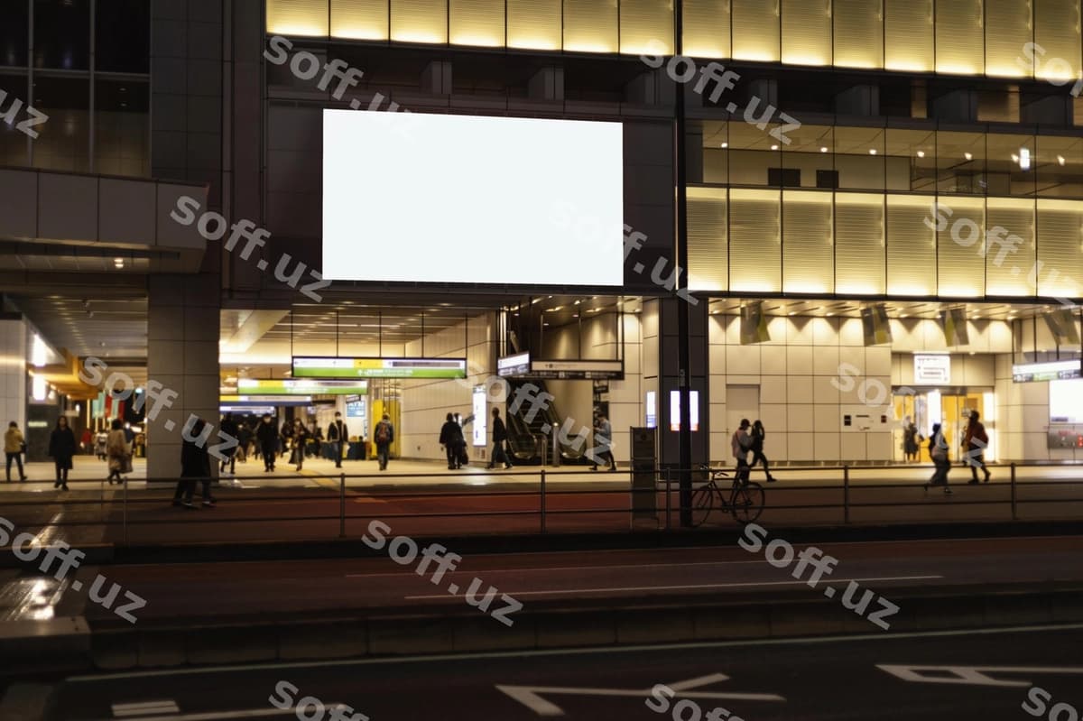 Yaponiya tashqi reklama namunasi | Japan exterior advertising mockup