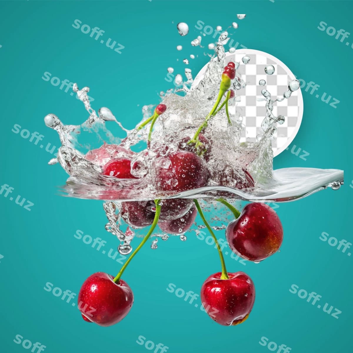 Mazali qizil gilamlar oq ajrilib | Juicy red cherries isolated white