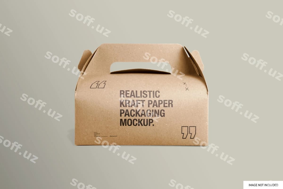 Kraft qog'oz packeta namunasi | Kraft paper packaging mockup