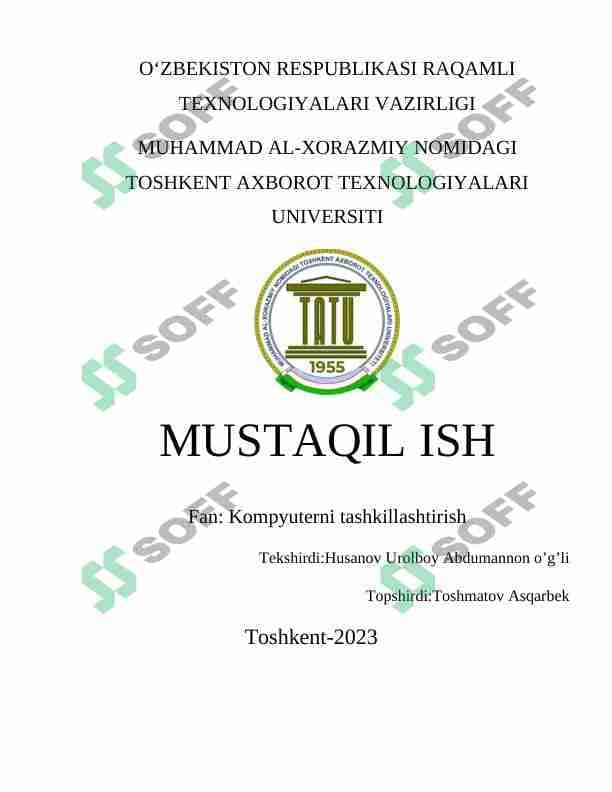 Kompyuterni tashkillashtirish