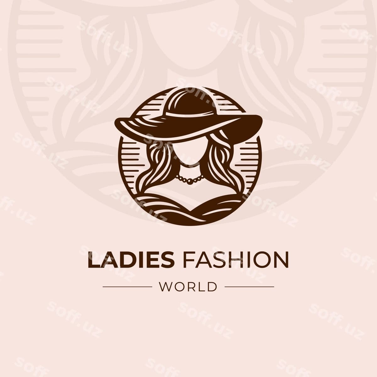 Ayollar moda dunyosi logotip dizayni | Ladies fashion world logo design