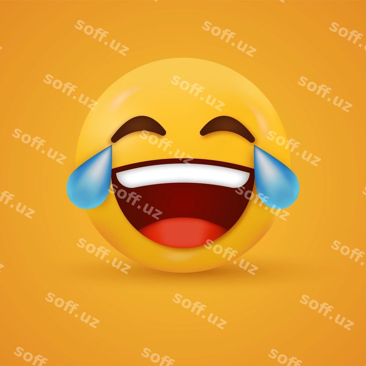 Ko‘z yoshlari quvonch bilan kulayotgan, yig‘layotgan emoji yuzi | Laughing crying emoji face with tears joy