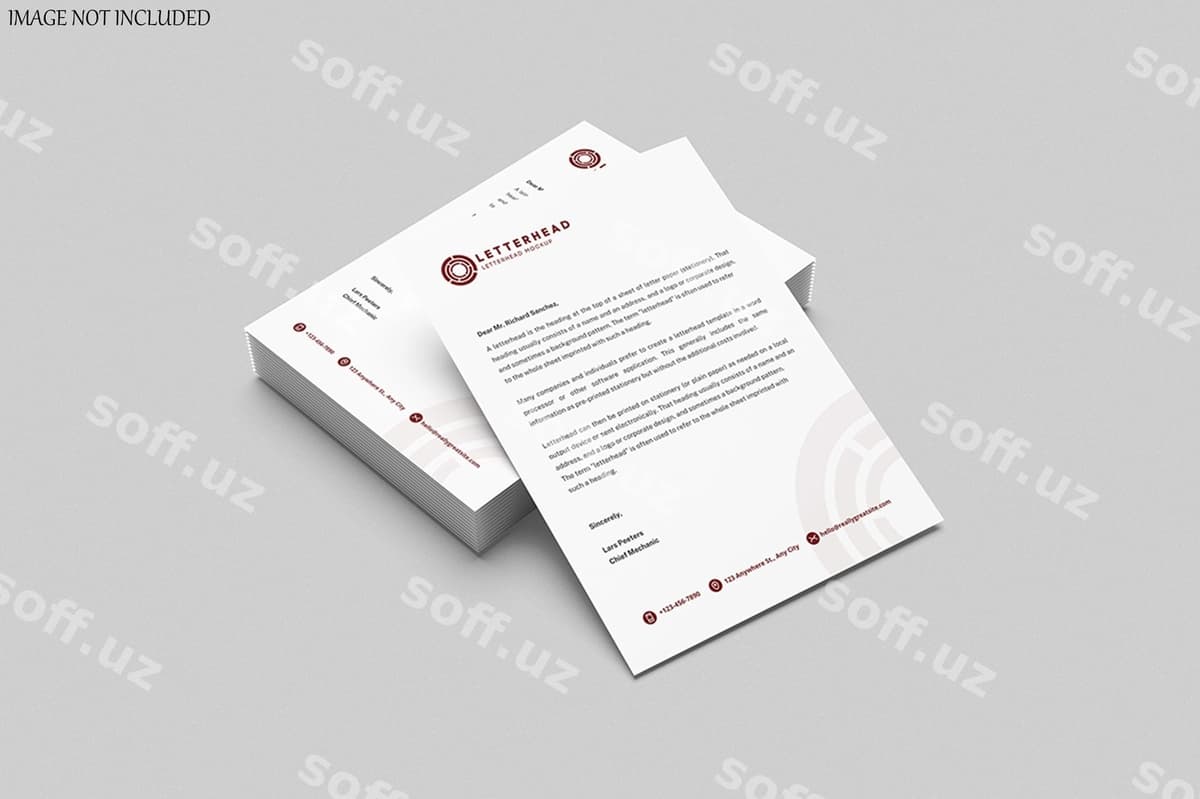 Pochta qadoiy mockup | Letterhead mockup