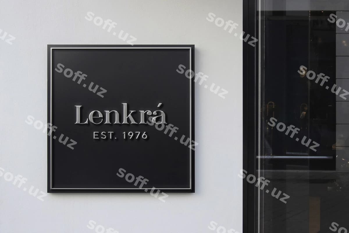 Zamonaviy logotip namunasi oldingi 3D belgi | Logo mockup modern front 3d sign