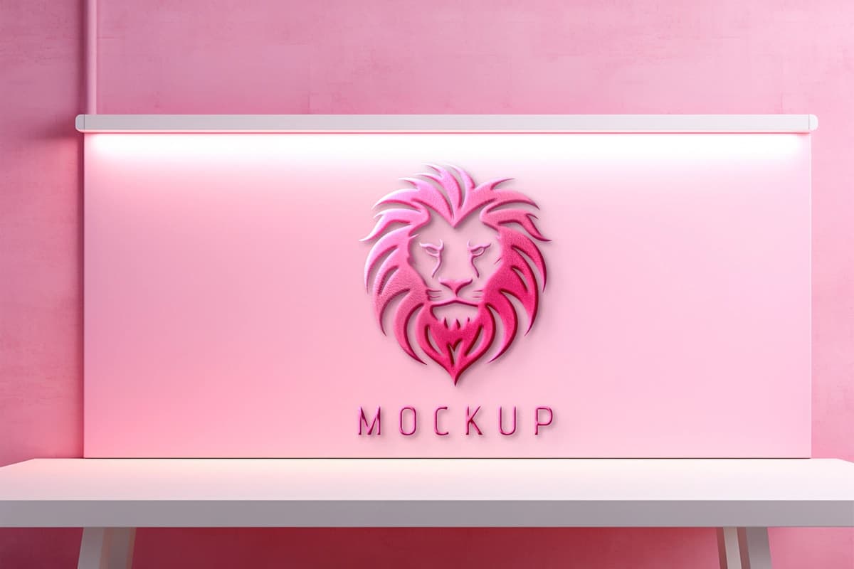 Hashamatli brending belgisi logotipi maketi | Luxury branding sign logo mockup
