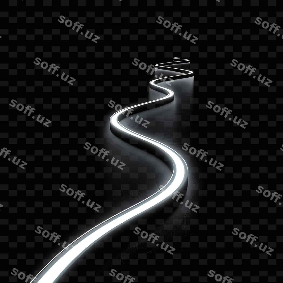 Uzun girmaydigan yo'l yorug'lik bilan. | Long winding road with light it