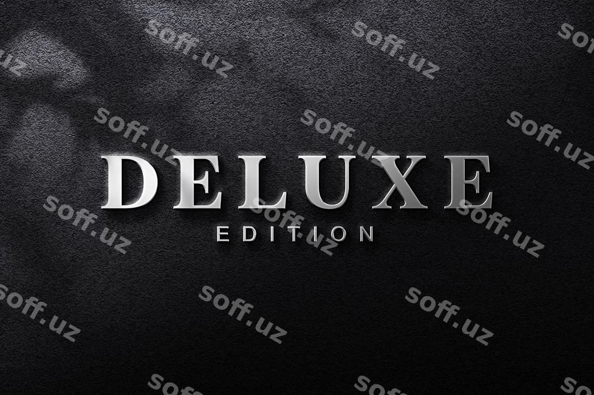 Bozorovoz 3d logotip namunasi qora devor | Luxury 3d logo mockup black wall