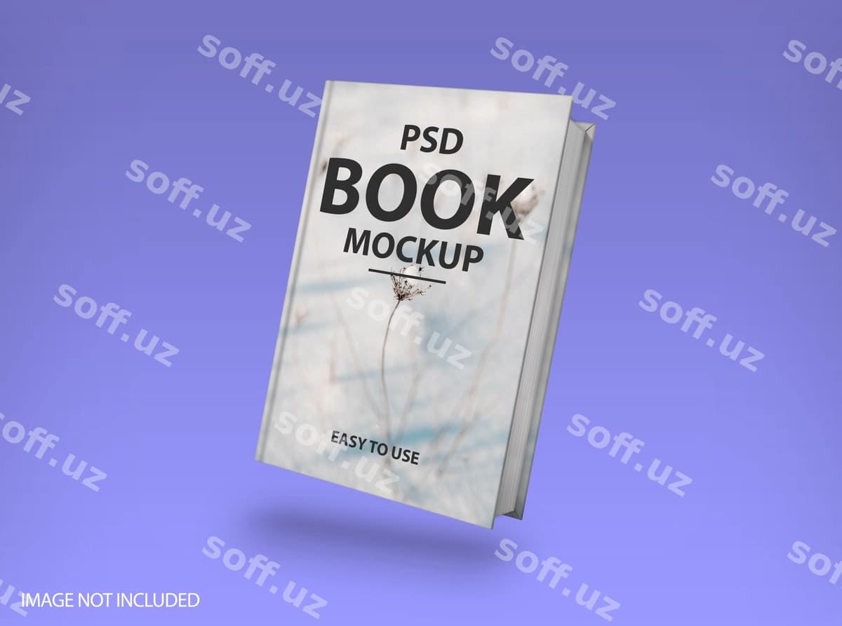 Mashhur kitob qoplashi namuna dizayni ajralangan | Luxury book cover mockup design isolated
