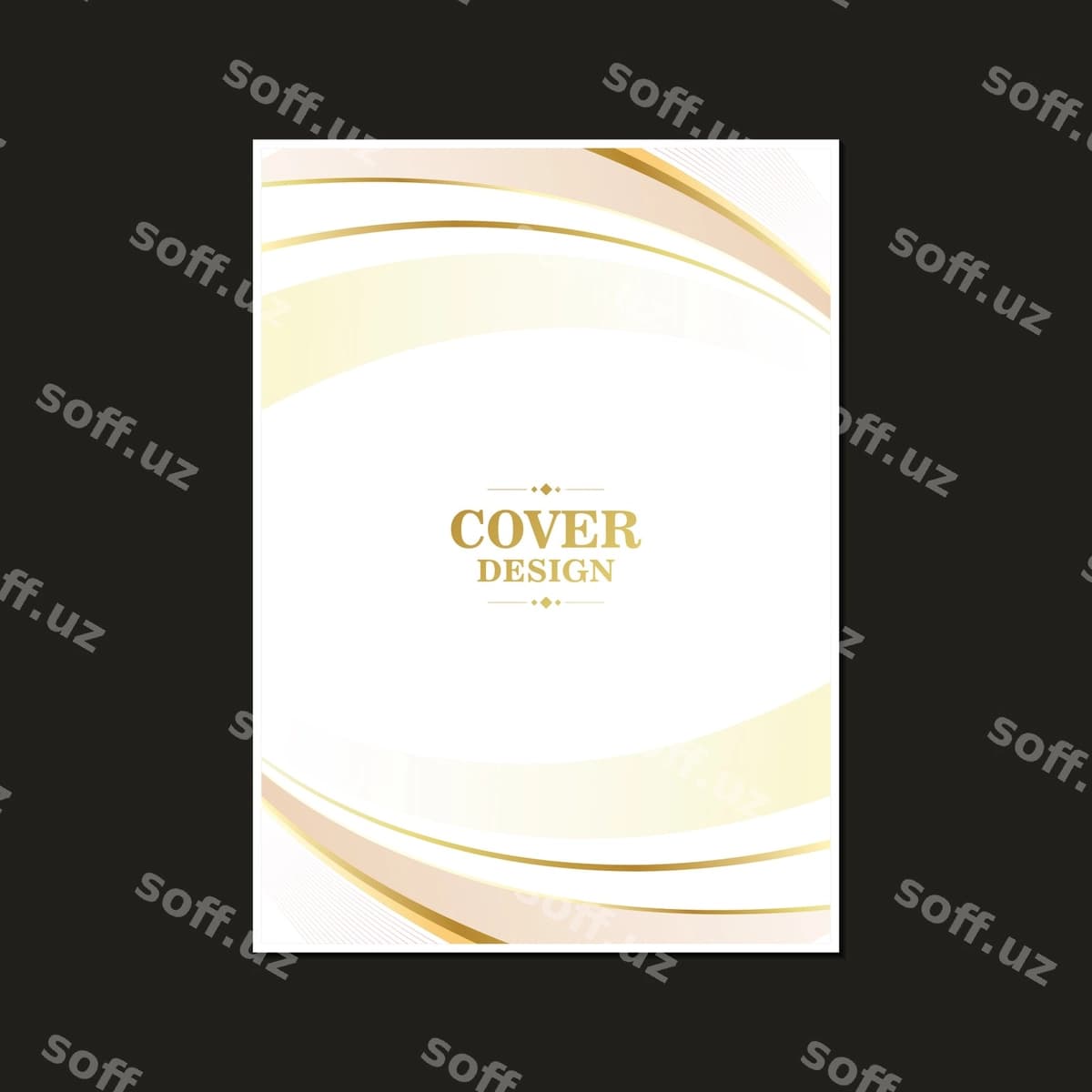 Hashmatlik oq altin abstrakt to'lqin qop | Luxury white gold abstract wave cover