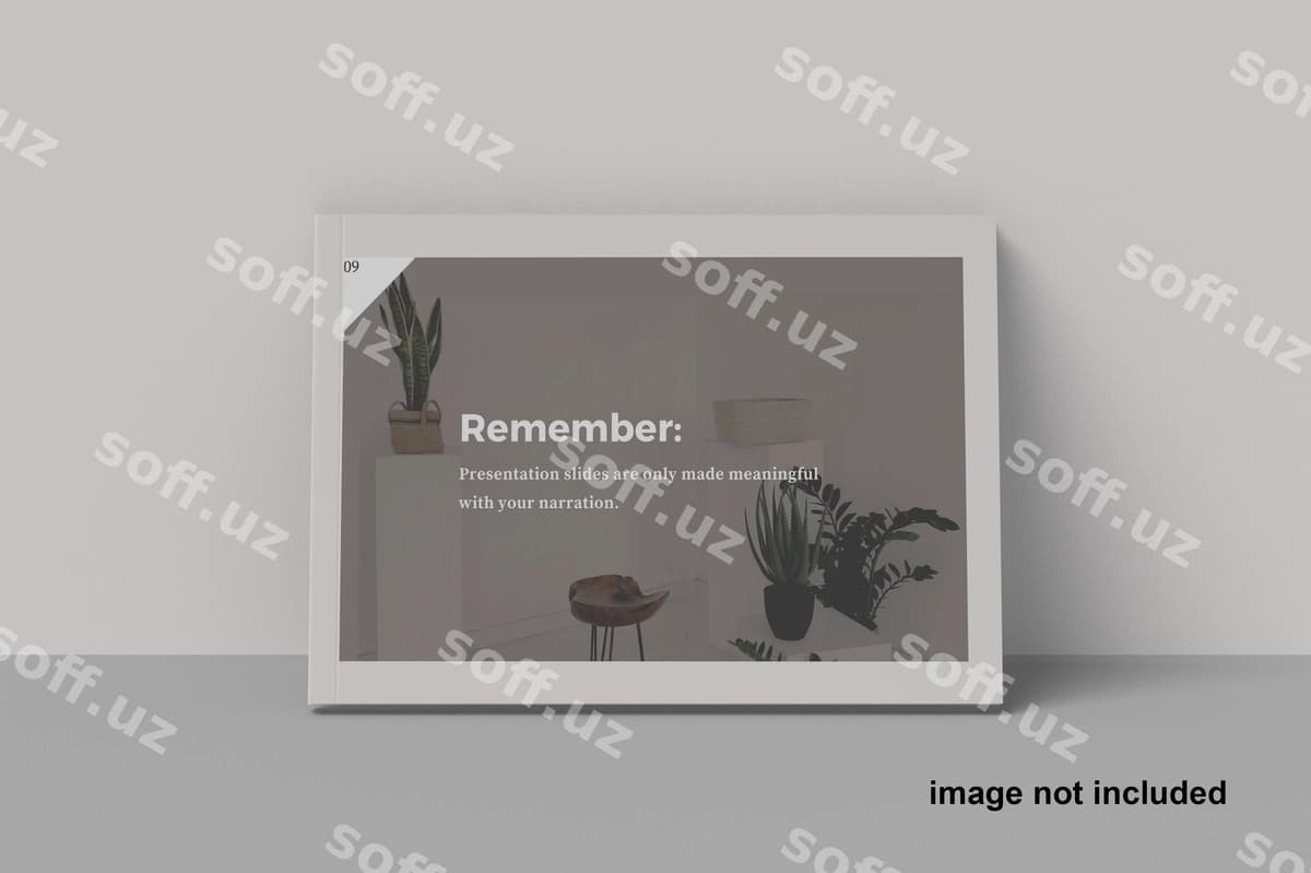 Magazin varaqi mockup tabiat bilan | Magazine cover mockup with nature