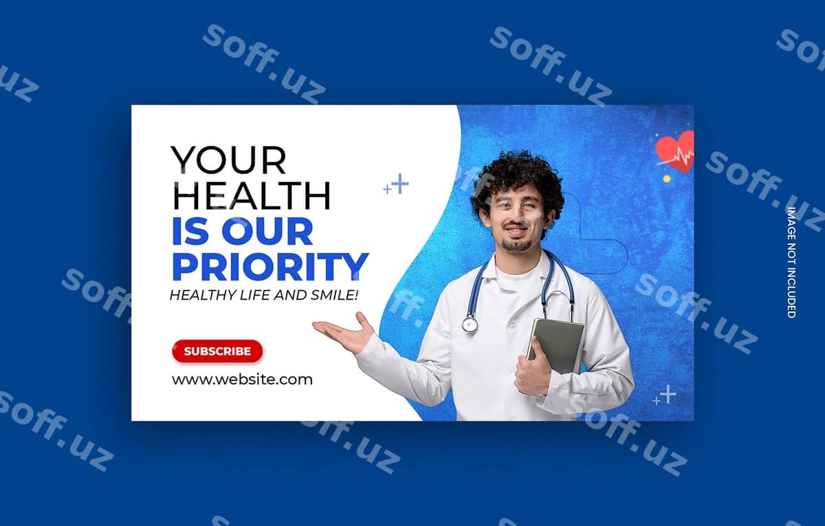 Tibbiy sog'liqni saqlash Youtube miniatyurasi | Medical healthcare youtube thumbnail