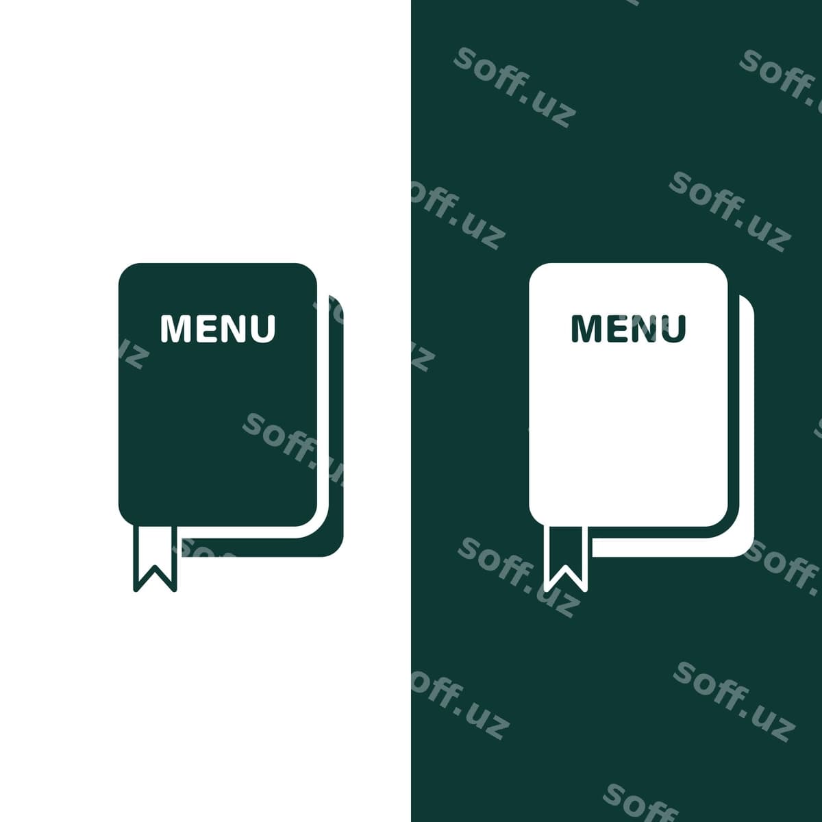 Menyu kitobi belgisi restoran ovqatlanish bo'yicha qo'llanma | Menu book icon restaurant dining guide