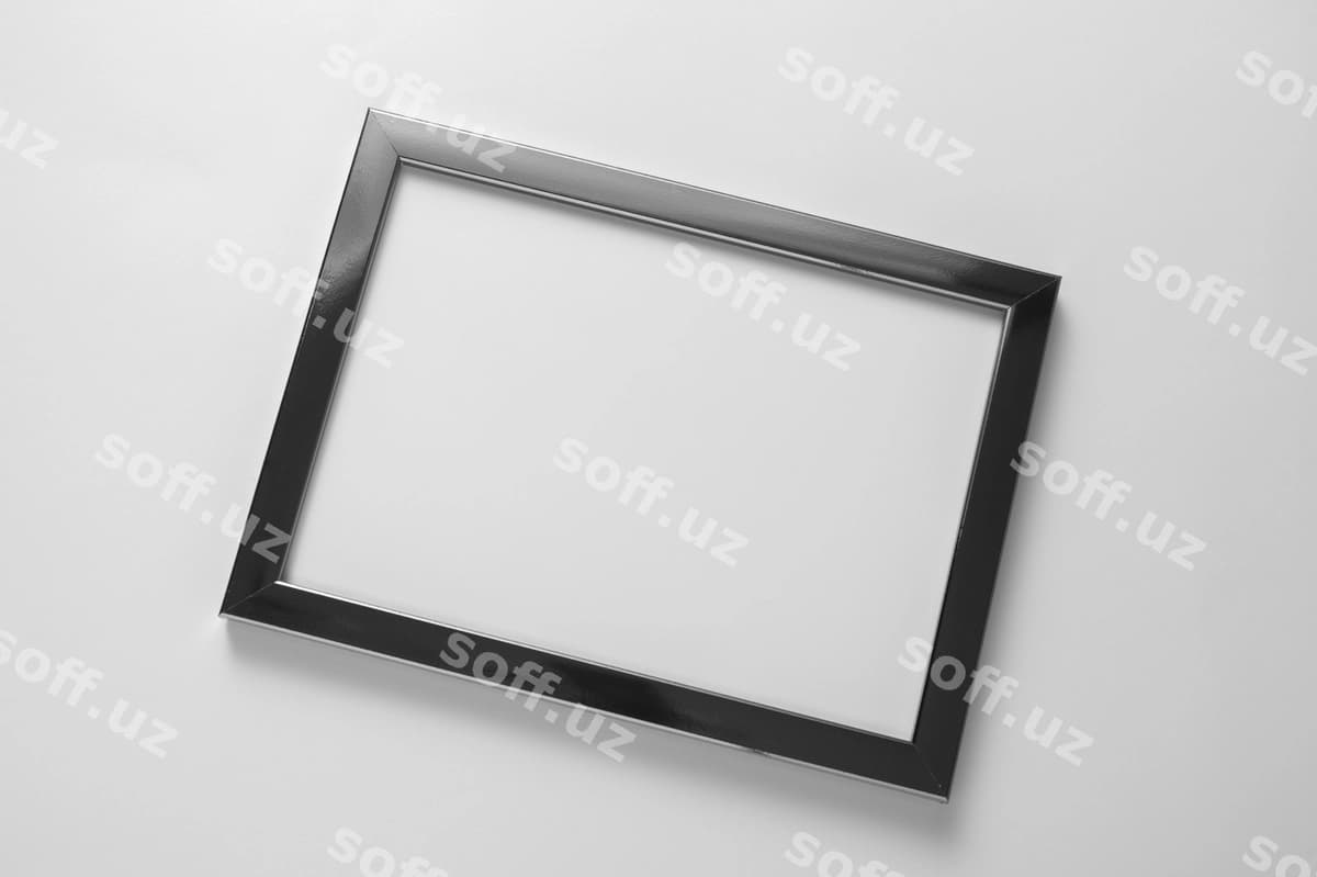 Metal ramka namunasi oddiy orqa fonda | Metal frame mockup with simple background