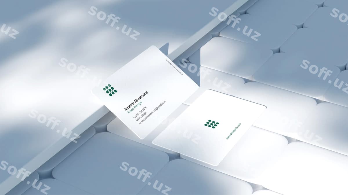 Minimal biznes vizitka mockup psd | Minimal business card mockup psd