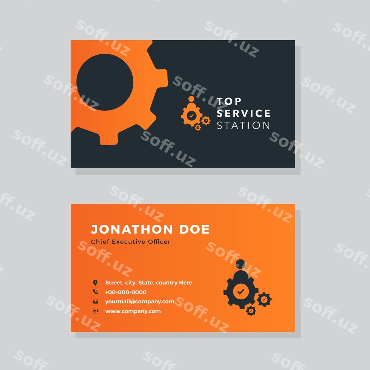 Minimalistik biznes karta shabloni | Minimalist business card template