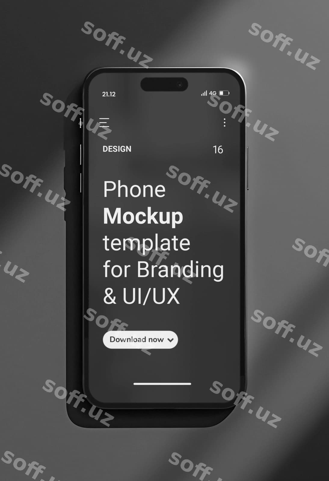 Minimalistik smartfon namunasi | Minimalist smartphone mockup