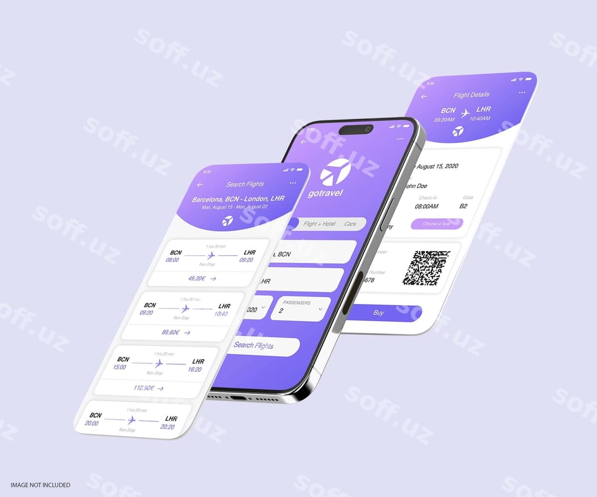 Mobil ilova ekran mockup | Mobile app screen mockup