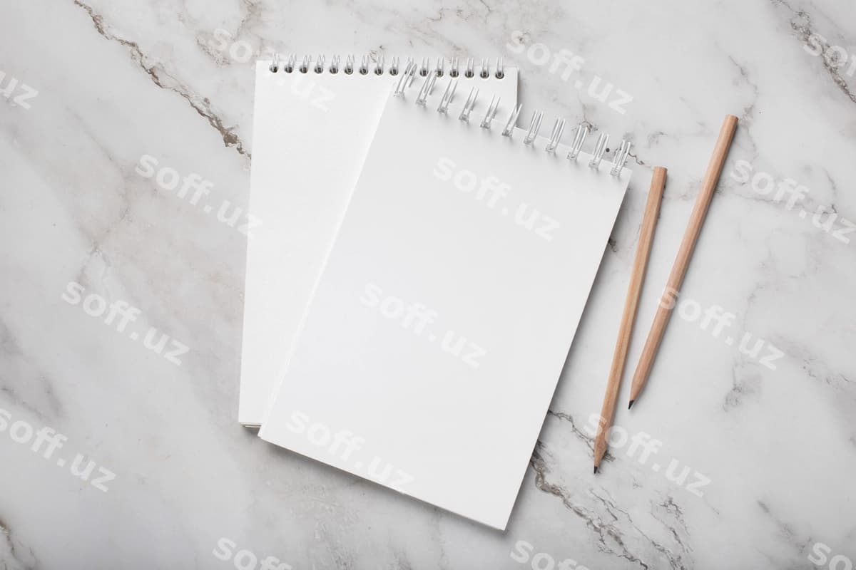 Prototip dizaynli spirallik daftar | Mock up design spiral notebook