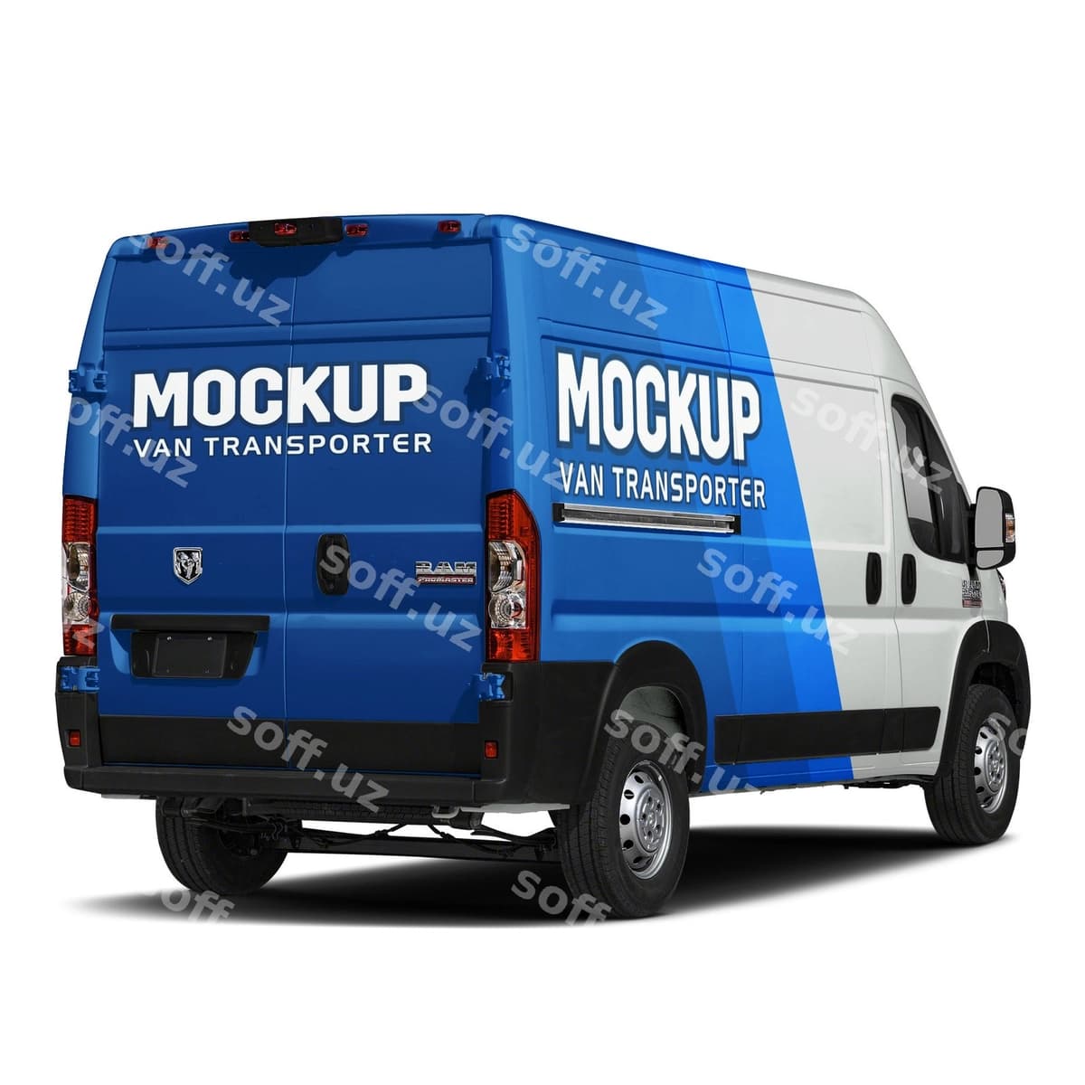 Promaster furgonining perspektiv ko'rinishdagi maketi | Mockup van promaster perspective view