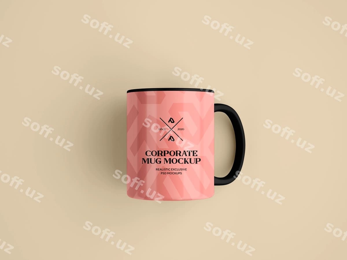 Zamonaviy qahvo stakani modeli | Modern coffee mug mockup