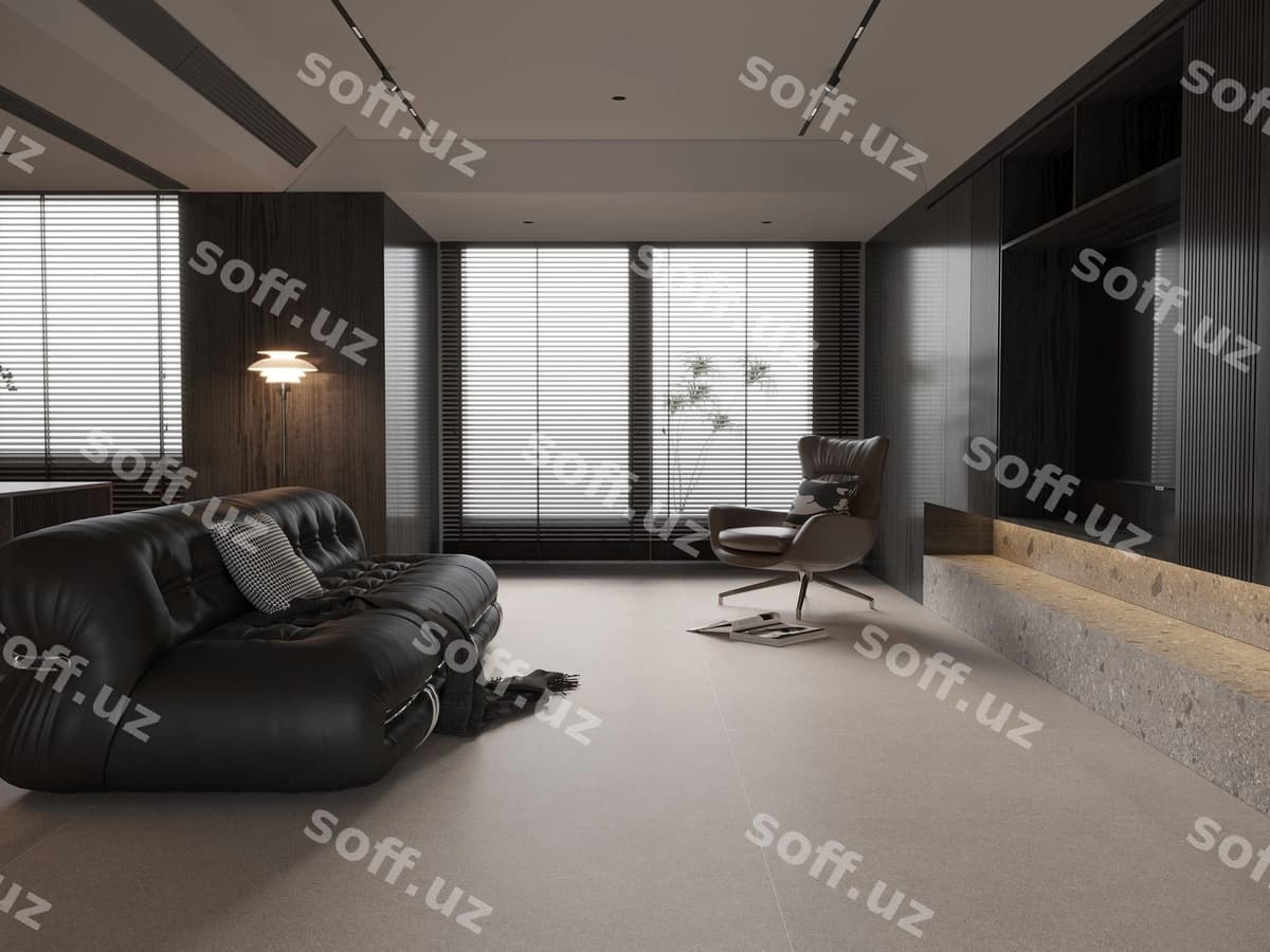 Zamonaviy minimalizm uslubi bo'yicha mehmonxona xonasi | Modern minimalist living room