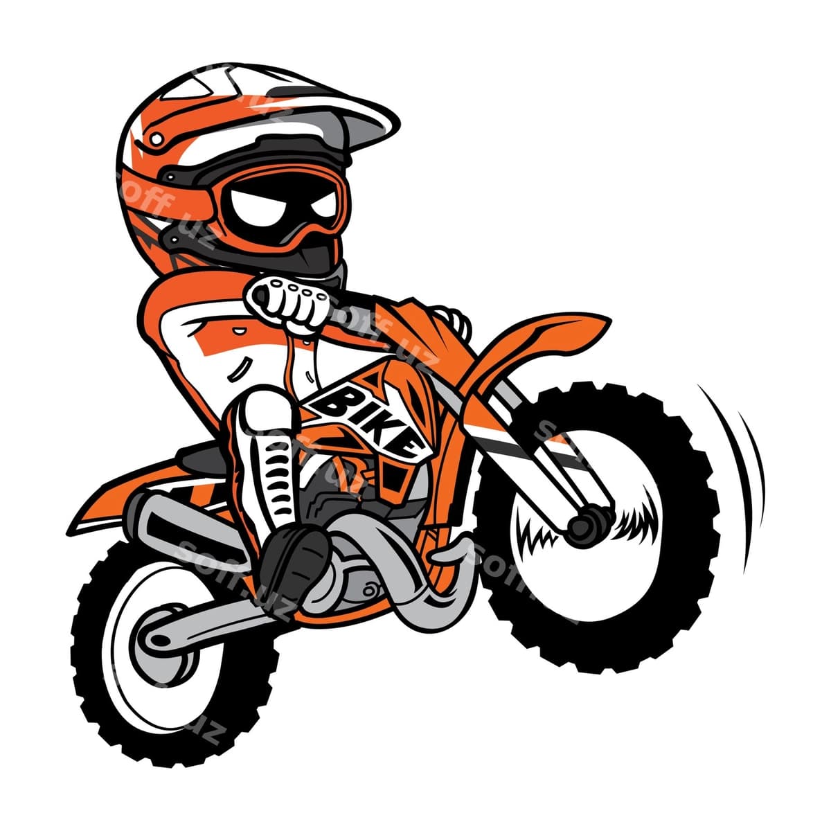 Motokros mototsikliga sakrash multfilmi | Motocross motorcycle jump cartoon
