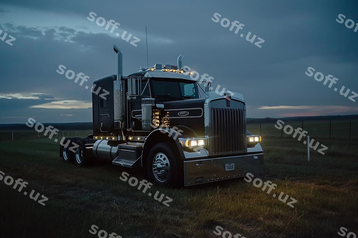 Harakatlanuvchi yuk mashinasi alacakaranlık avtomagistrali | Moving truck twilight highway